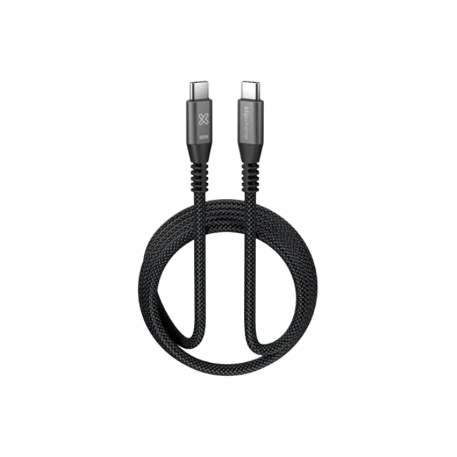 Klip Xtreme - USB cable - 24 pin USB-C - 3 m - Black - 100W Braided Fast charging-2