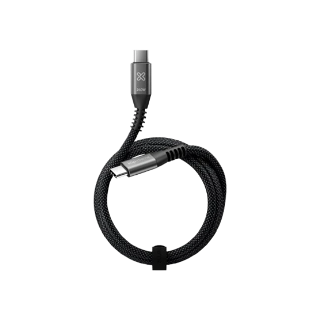 Klip Xtreme - USB cable - 24 pin USB-C - 3 m - Black - 240W Braided Fast Charging-3