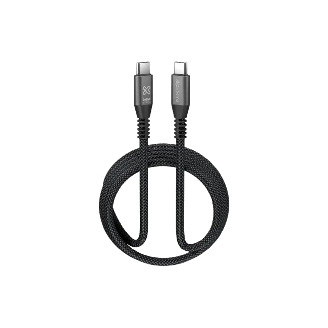 Klip Xtreme - USB cable - 24 pin USB-C - 1.8 m - Black - 240W 40Gbps Braided Fast Charg