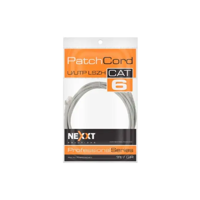 Nexxt Solutions - Patch cable - UTP - RJ-45 - Gris - Cat6 - 30cm