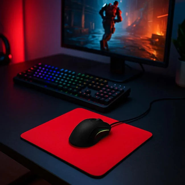 MOUSE PAD GENERICO  ROJO-2