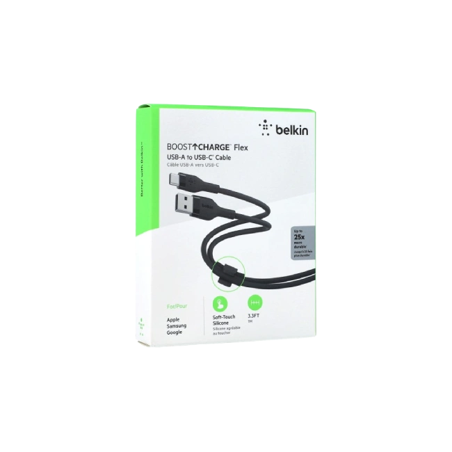 Belkin BoostCharge - Cable USB - 24 pin USB-C (M) a USB (M) - 1 m - negro-1