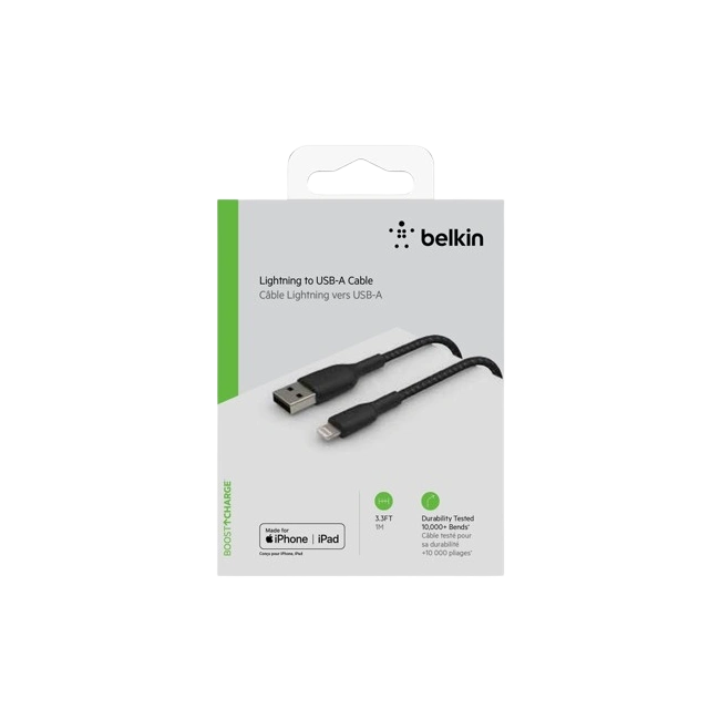 Belkin BoostCharge - Cable Lightning - USB macho a Lightning macho - 1 m - negro-1