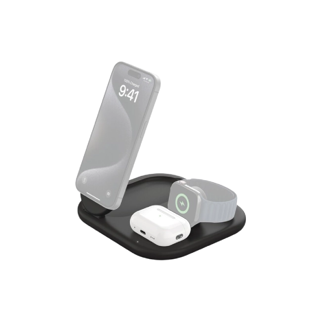 Belkin - Battery charger - 15 Watt - Lithium - Para Universal - 3 in 1 Foldable - Black-1