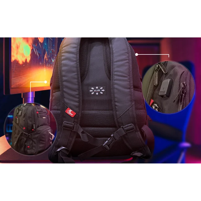 Xtech - Notebook carrying backpack - 17" - Black - Gaming Battlestash  XTB-508