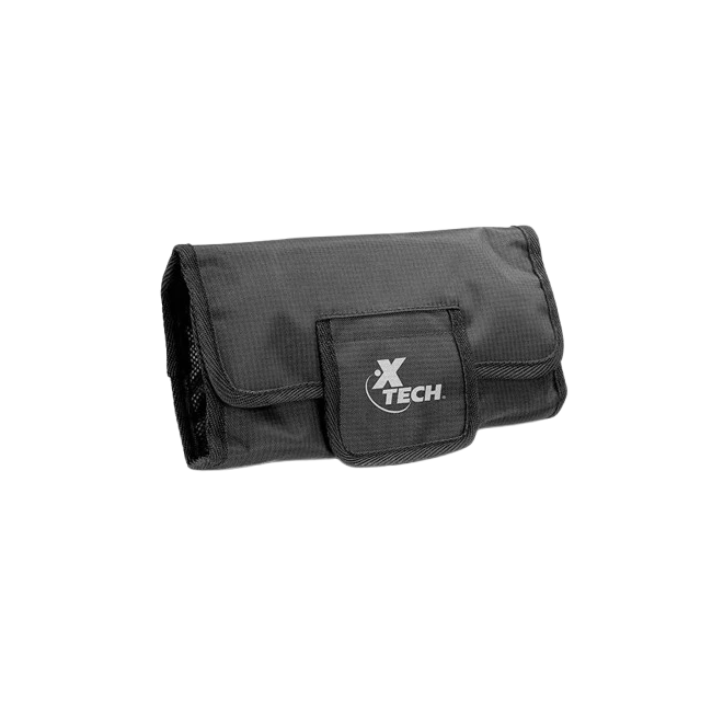 Xtech - Travel Tech organizer case - Durable polyester / 100% polyester - All black - Double-Compartment XTB-060-2