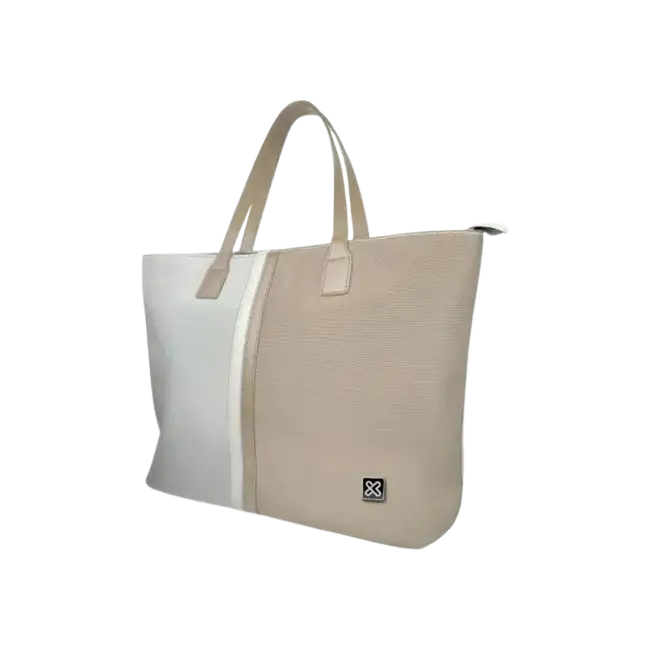 Klip Xtreme - Notebook carrying case and handbag - 15.6" - 1200D polyester - Beige/White - Ladies Bag