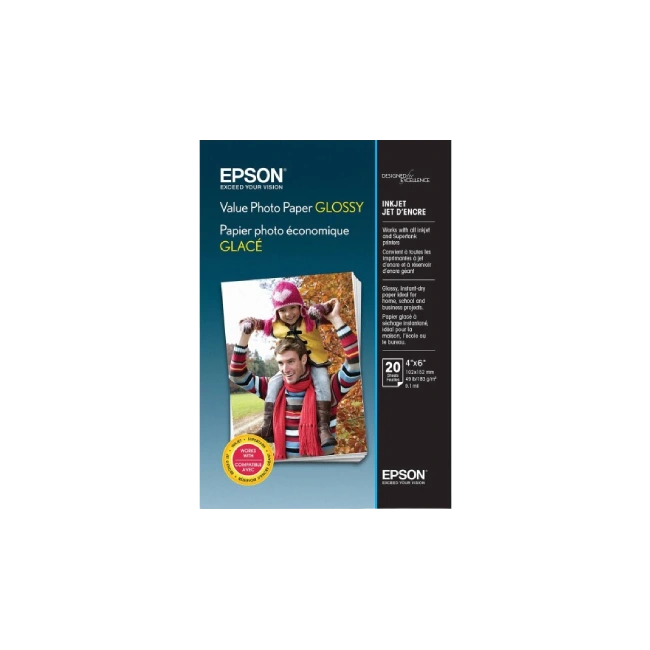 Epson Value Photo Paper Glossy - Glossy - 101.6 x 152.4 mm 20 sheet(s) photo paper - S400032-1
