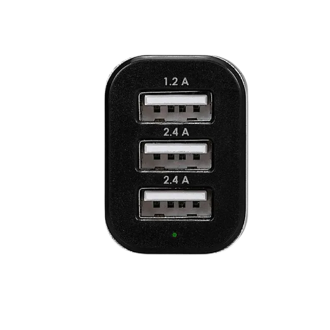 Cargador de Carro Argom ARG-AC-0112BK Dos Puertos USB 1A y 2.4A-1