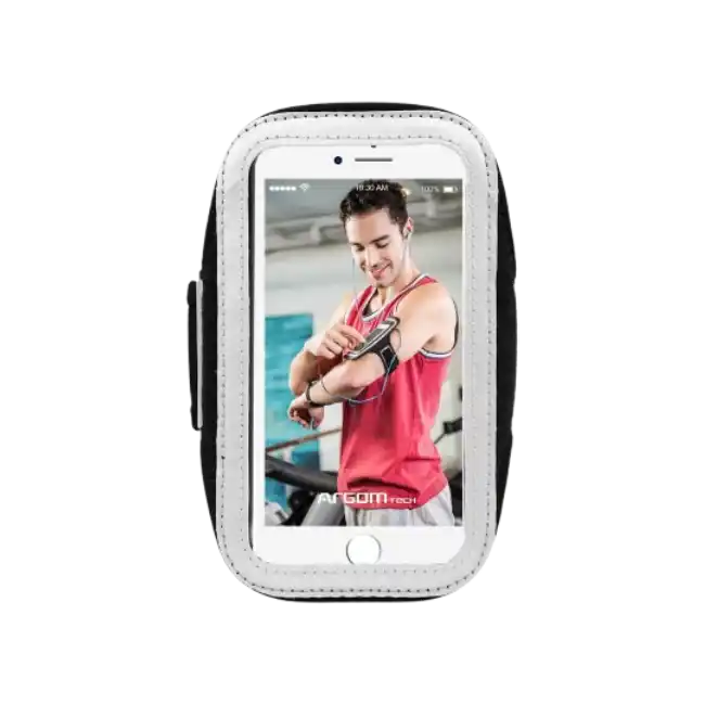 Brazalete Deportivo para Celular Argom ARG-AC-0445 con Velcro Hasta 158mm x 78mm