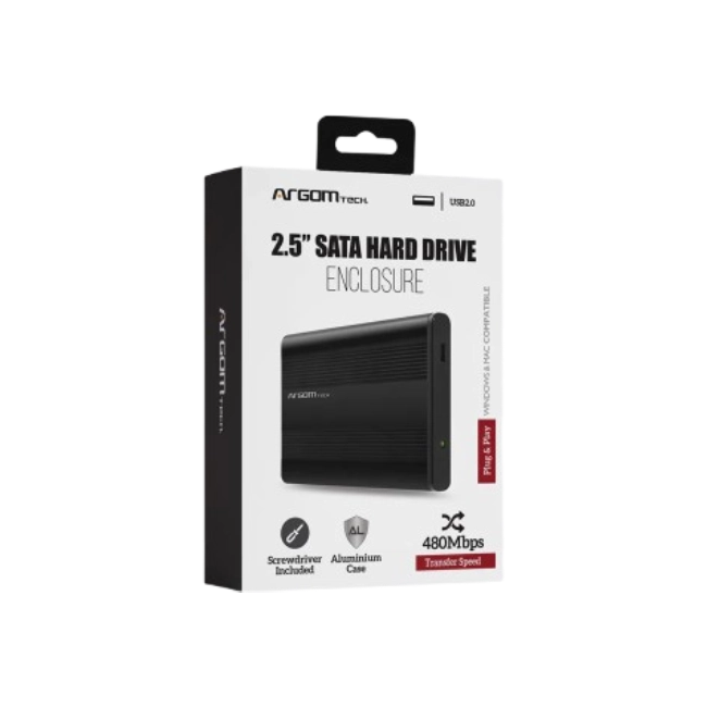 Enclosure Argom ARG-AC-1030 Para Disco Duro 2.5" SATA a USB 2.0-4