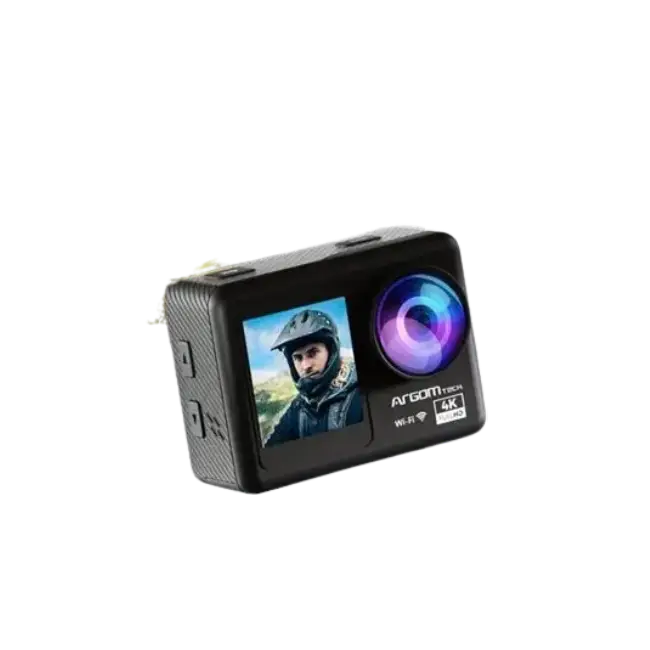 Camara de Accion Argom ARG-AC-9185BK Epic 85 4K Ultra HD Con Control Remoto y Pantallas Duales