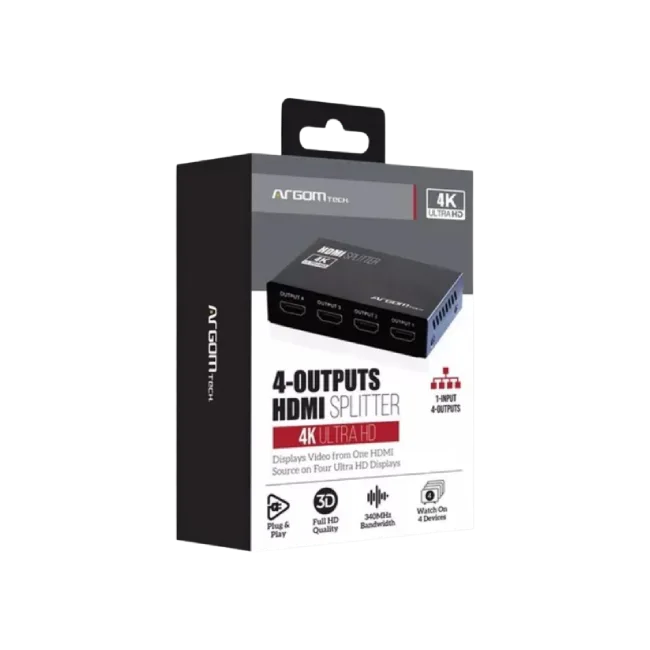 Splitter Argom ARG-AV-5114 4 Salidas HDMI 4K HD