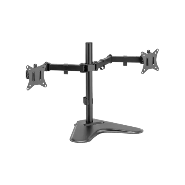 Bracket (Base) Argom ARG-BR-1605 Para Doble Monitor de 32"  Con Soporte Para Escritorio Base y Ranura Para Telefono-1