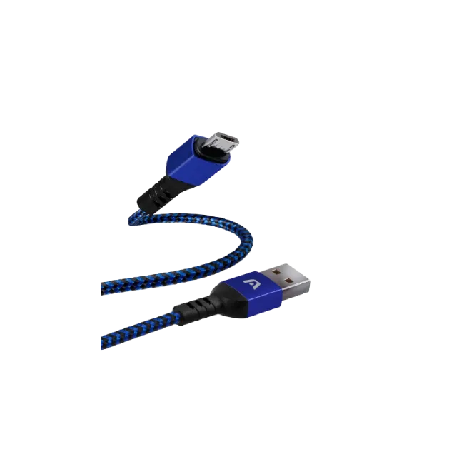 Cable Argom ARG-CB-0021BL Micro USB a USB 2.0 Nylon Trenzado 1.8mts Color Azul-3
