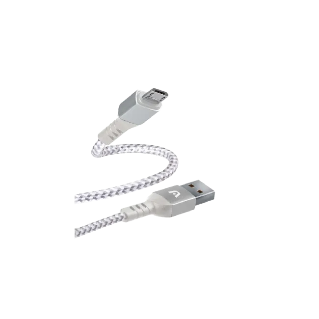 Cable Argom ARG-CB-0021WT Micro USB a USB 2.0 Nylon Trenzado 1.8mts Color Blanco-1