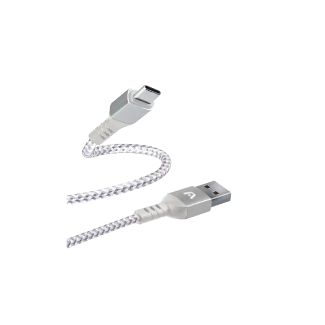 CABLE TYPE-C TO USB 2.0 NYLON 1.8M WHITE-3
