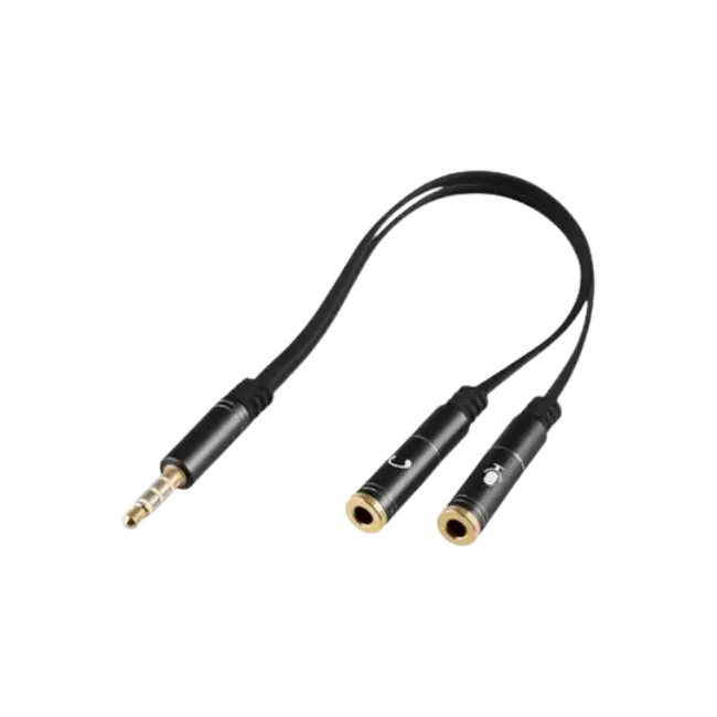 ADAPTADOR DE CABLE DE 3,5 MM MACHO A DOBLE HEMBRA DE 3,5 MM