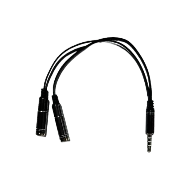 ADAPTADOR DE CABLE DE 3,5 MM MACHO A DOBLE HEMBRA DE 3,5 MM-6