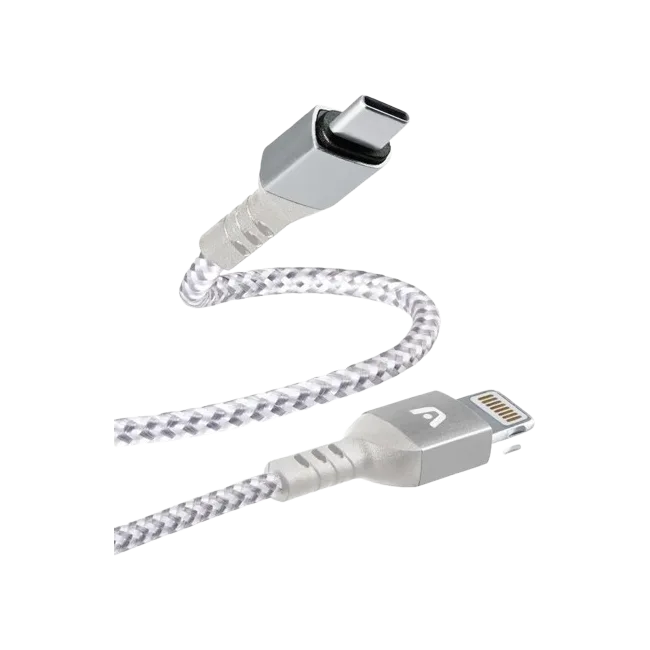 CABLE ARGOM DE CARGA RAPIDA TIPO C A C DE 65W DURASPEED  6FT/1.8M BLANCO-1