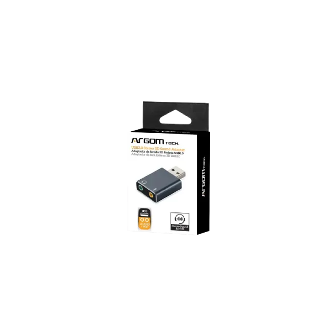 Adaptador Argom USB a Stereo Output Y Mono Mic-4
