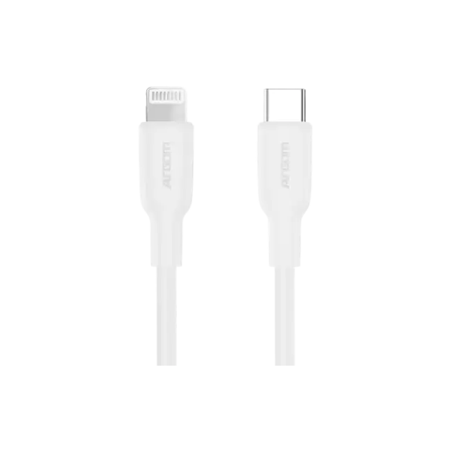 Cable Argom ARG-CB-0072WT Dura Flex Tipo C a Lightning 30W 1.8 Metros Silicona Color Blanco