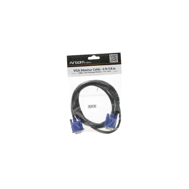 CABLE ARGOM VGA MONITOR M/M 6FT/1.8M