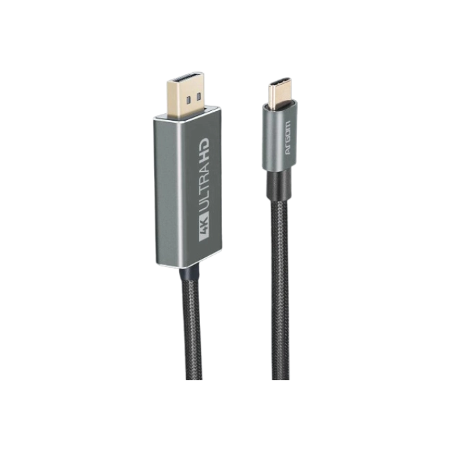 CABLE ARGOM TIPO C A DISPLAYPORT 4K 30HZ DE NAILON TRENZADO DE 1.8M/6FT-3