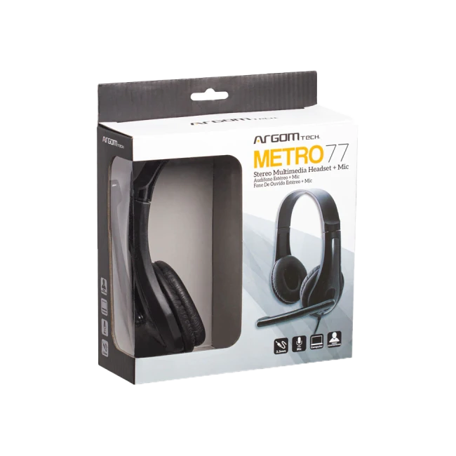 Headset Argom ARG-HS-0077 Con Microfono Stereo Metro 77-1