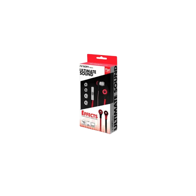 Auriculares Argom ARG-HS-0595R Ultimate Sound Effects con Microfono Color Rojo