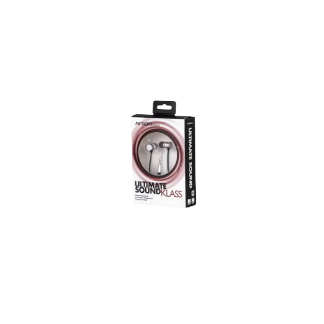 Auriculares Argom ARG-HS-0628SL Ultimate Sound Klass Magnetico Cable Plano Con Microfono Color Plateado-2