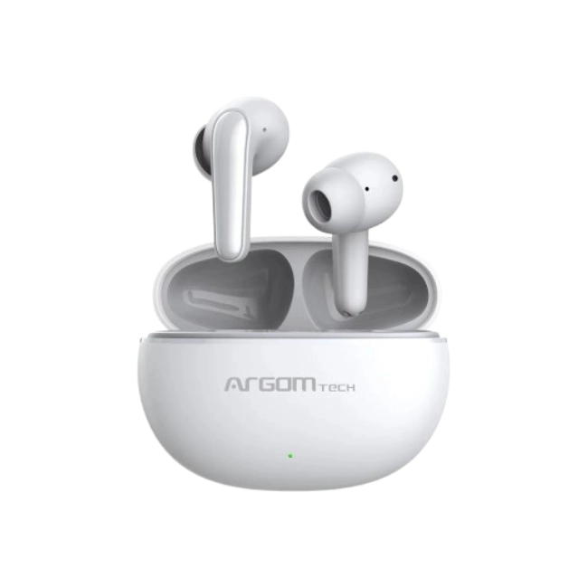 Auriculares Argom ARG-HS-5021WT Estereo Inalambricos Bluetooth SkeiPods E20 con Cancelacion de Ruido Dual ENC-1