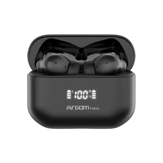 Auriculares Argom ARG-HS-5086BK Estereo Bluetooth SkeiPods E86 Con Cancelacion de Ruido Color Negro-3