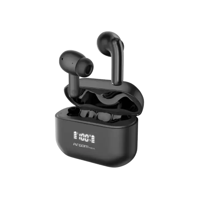 Auriculares Argom ARG-HS-5086BK Estereo Bluetooth SkeiPods E86 Con Cancelacion de Ruido Color Negro-4