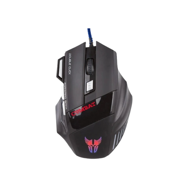 Mouse Gaming Argom ARG-MS-2042BK Compat MS42 luminacion Para Videojuegos y Cableado USB-3