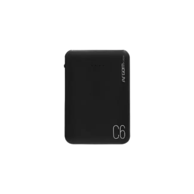 POWER BANK ARGOM C6 6000MAH BLACK