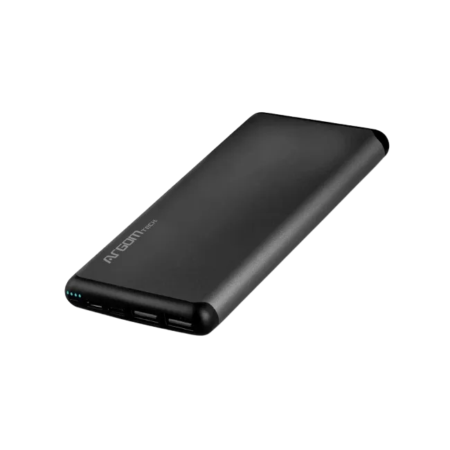 Cargador Portatil Argom ARG-PB-1150RD S12 Delgado de Aluminio 12000 MAH Entrada Doble Micro USB / T Color Rojo-1
