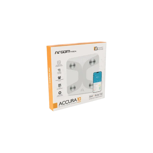 ARGOM ACCURA 10 - BASCULA CORPORAL INTELIGENTE COLOR BLANCO