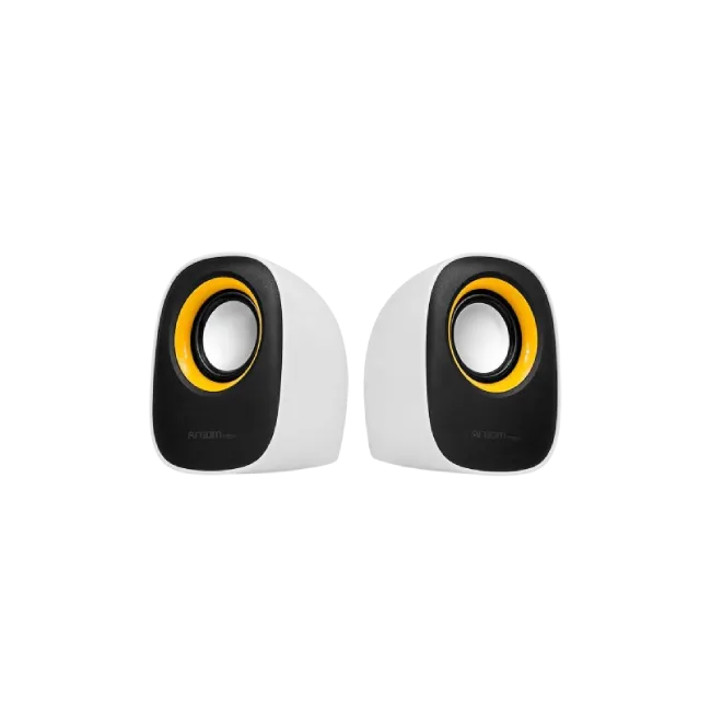 Parlantes Multimedia Eko Estéreo 2.0 Blanco-Naranja-5