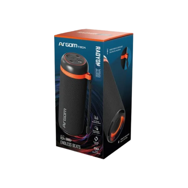 BOCINA RADYON X10 ARGOM BT 16W RMS NEGRO