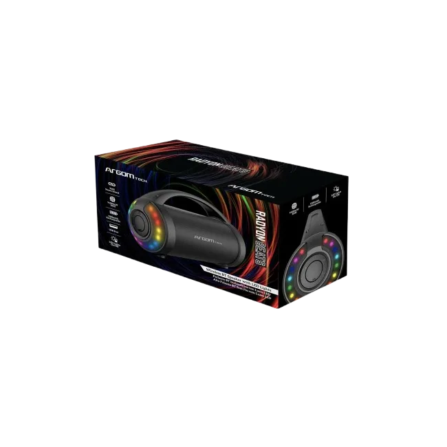 Bocina Argom ARG-SP-3116BK Radyon Beats Premium Inalambrica LED 9.000m W RMS 1500mAh