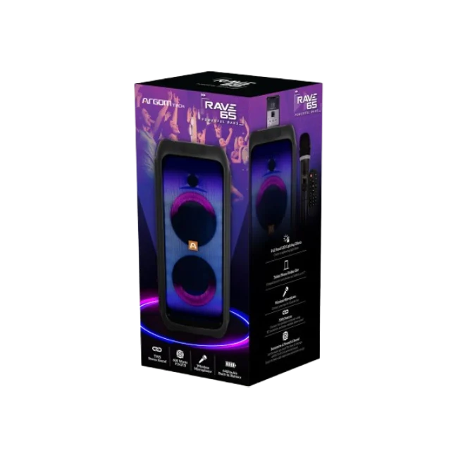 Bocina Bluetooth RAVE 65 con luces led de 600w-4