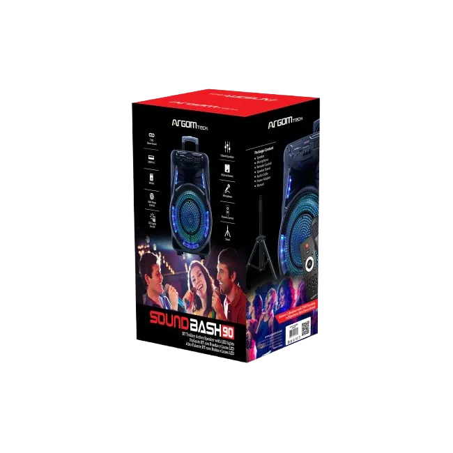 ARGOM SOUNDBASH 90 - BOCINA BT CON RUEDAS LUCES Y SOPORTE-4