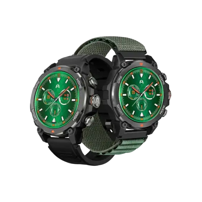 ARGOM SKEIWATCH C80 - RELOJ INTELIGENTE NEGRO CON DOS CORREAS NEGRO Y VERDE-3