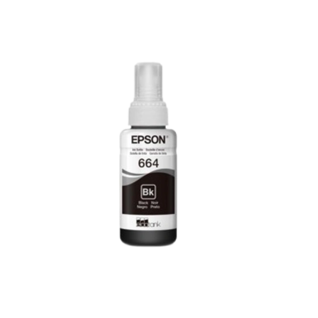 Epson T664 - 70 ml - negro - recarga de tinta - para Epson L110, L200, L310, L380, L395, L495, L575, L606, L655, L656, L1300, L1455-4