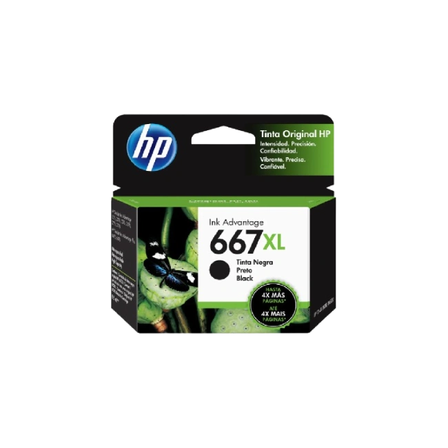 HP - 667XL - Ink cartridge - Black - 3YM81AL-2