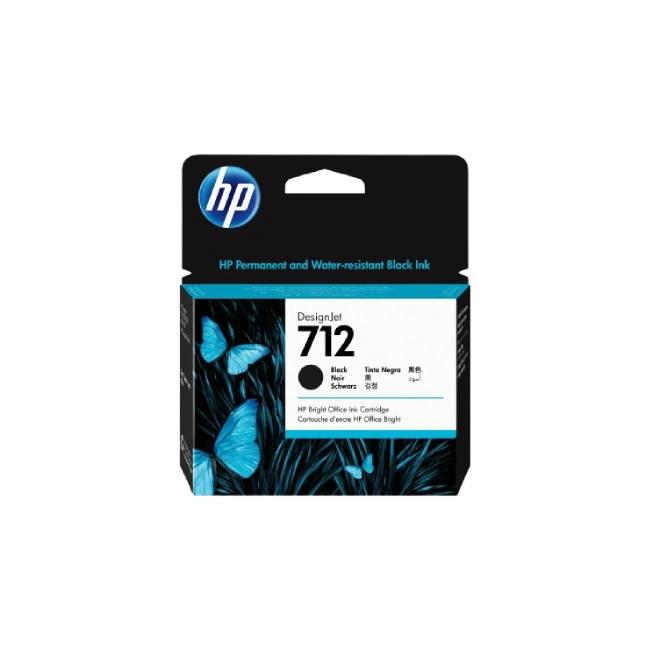HP 712 - 80 ml - negro - original - DesignJet - cartucho de tinta - para DesignJet Studio, T210, T230, T250, T630, T650-1
