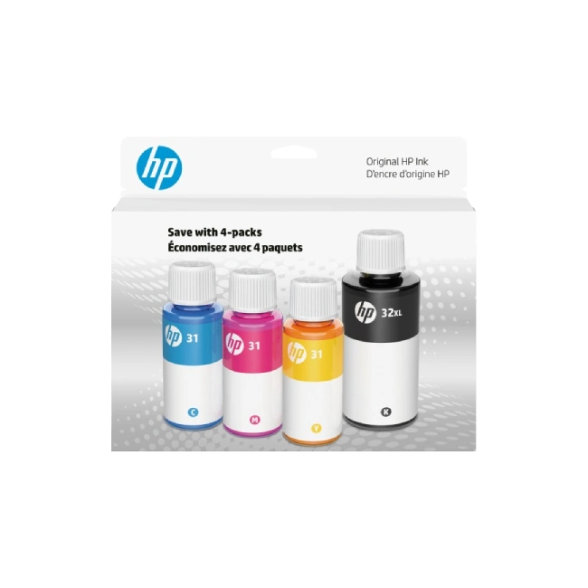 HP - Ink Bottle - Black / Cyan / Magenta / Yellow - Combo 4PACK-2