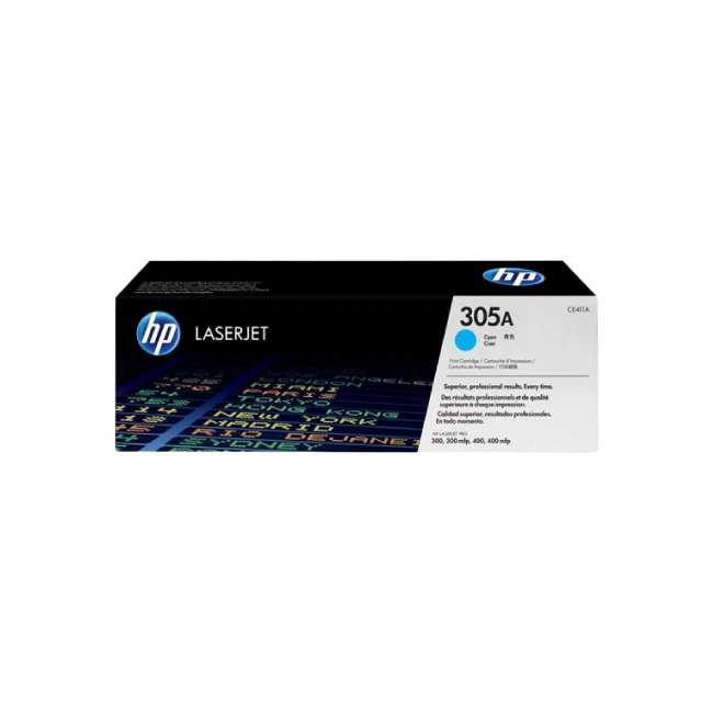 HP 305A - Cián - original - LaserJet - cartucho de tóner (CE411A) - para LaserJet Pro 300 M351, 400 M451, MFP M375, MFP M475-2