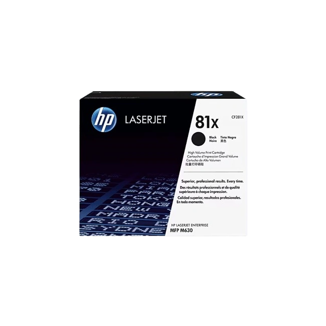 HP 81X - Alto rendimiento - negro - original - LaserJet - cartucho de tóner (CF281X) - para LaserJet M605; LaserJet Enterprise M605, M632, MFP M630; LaserJet Enterprise Flow MFP M630-2